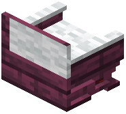 Crimson White Padded Back Bench