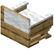 Oak White Padded Back Bench