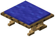 Oak Bench Blue Padded