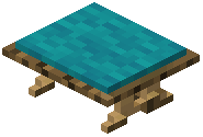 Oak Bench Cyan Padded