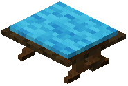 Dark Oak Bench Light Blue Padded