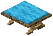 Oak Bench Light Blue Padded