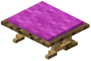 Oak Bench Magenta Padded