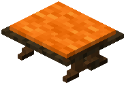 Dark Oak Bench Orange Padded
