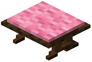 Dark Oak Bench Pink Padded