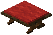 Dark Oak Bench Red Padded