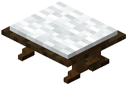 Dark Oak Bench White Padded