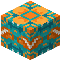 Chiseled Orange Glazed Terracotta