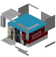 Bookcase katy gray