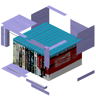 Bookcase katy purple