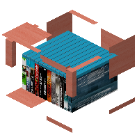 Bookcase kiko red