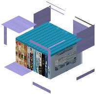 Bookcase lili purple