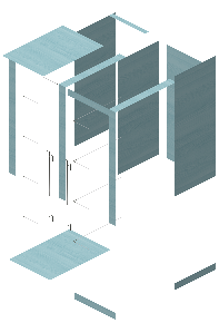 Crystal cabinet lili cyan