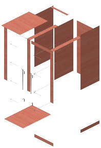 Crystal cabinet lili red