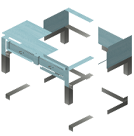 Desk katy cyan
