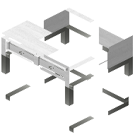 Desk katy white