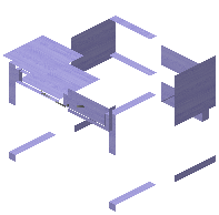 Desk kiko purple
