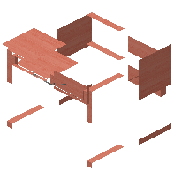 Desk kiko red