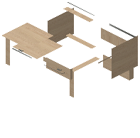 Desk lili orange