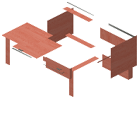 Desk lili red