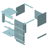 Drawers kiko cyan