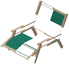 Garden deckchair katy green