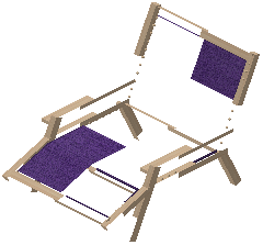 Garden deckchair katy purple