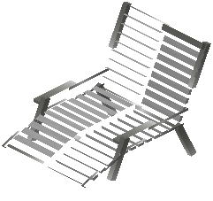 Garden deckchair kiko gray