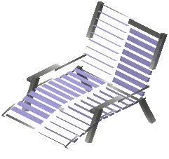 Garden deckchair kiko purple