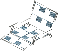 Garden deckchair lili cyan