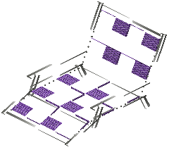 Garden deckchair lili purple