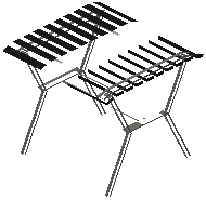 Garden table kiko black