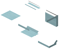 Modular table lili cyan