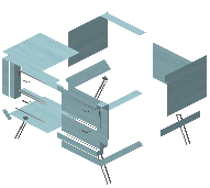 Night table katy cyan