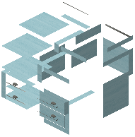 Tv rack lili cyan