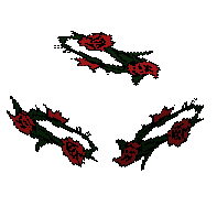薔薇の表示板ブロック