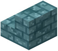 Cracked Cyan Brick Stairs