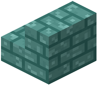 Teal Brick Stairs