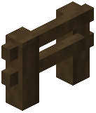 Dark Oak Stripped Log Fence