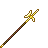 Golden Concave Edged Halberd