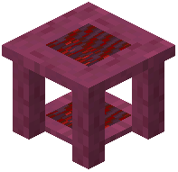 Stripped Crimson End Table