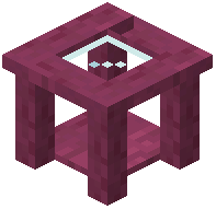 Stripped Crimson Glass Table