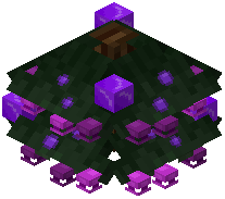 Purple Decorated Christmas Tree Middle