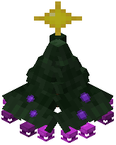 Purple Decorated Christmas Tree Top