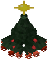 Red Decorated Christmas Tree Top