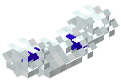 White Orn Blue Wavy Garland