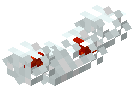 White Orn Red Wavy Garland
