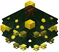 Yellow Decorated Christmas Tree Middle