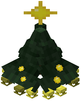 Yellow Decorated Christmas Tree Top