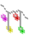 Icicle Multicolored Lights (Horizontal)